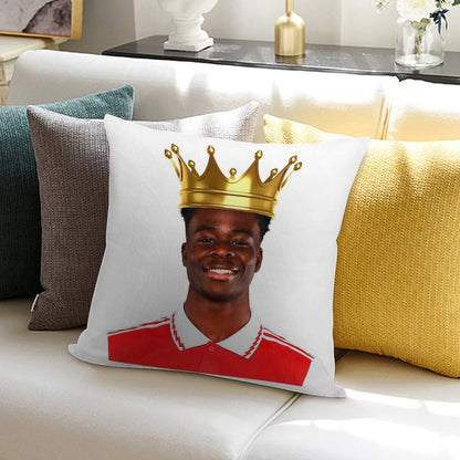 King Bukayo Saka Soft Anti-Pilling Throw Pillow