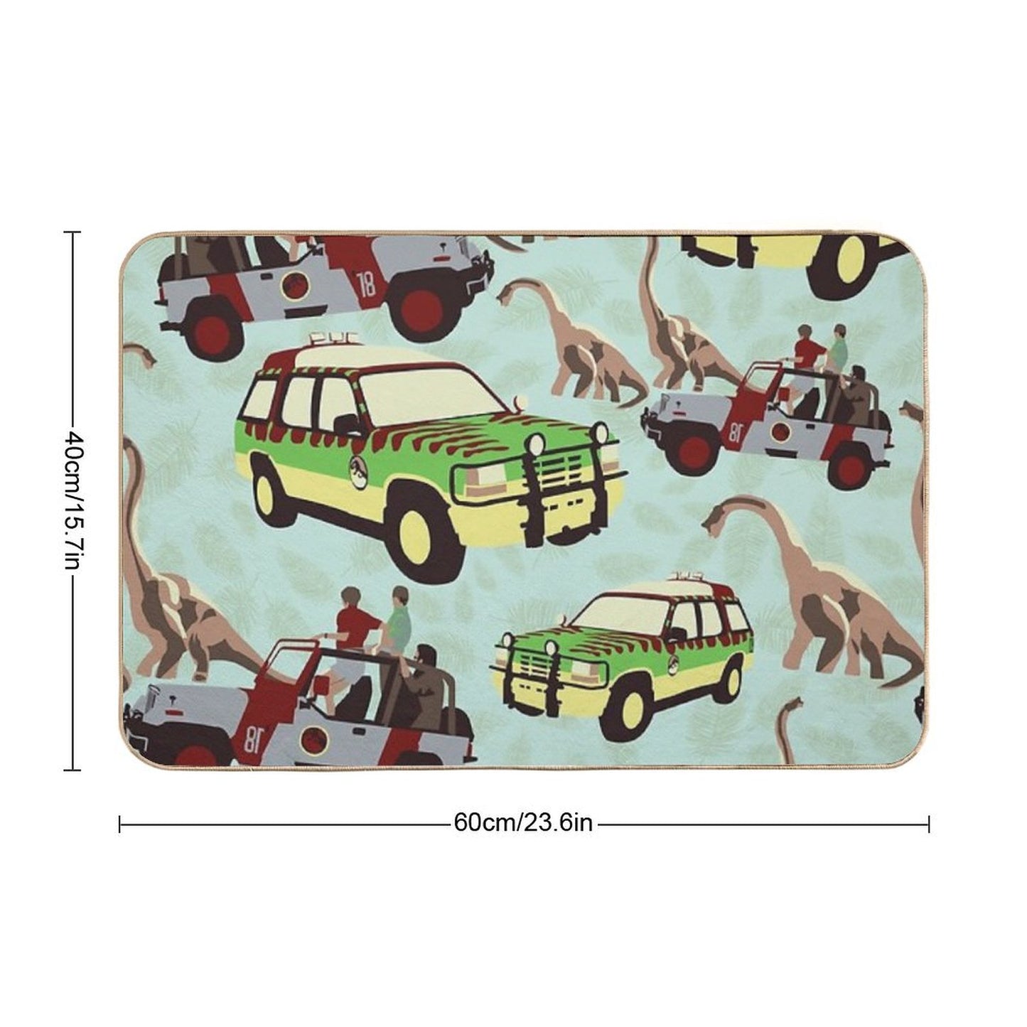 Jurassic Ride Bath Mat