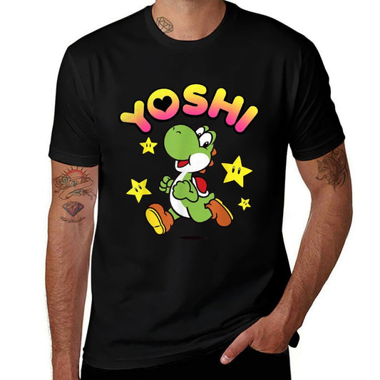 Nintendo Super Mario Yoshi Star Power Sprint Graphic  Relaxed-fit T-Shirt