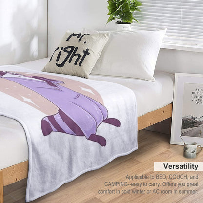 Lovely Cute Animal Is Eating in The Funny Mood Throw Blanket