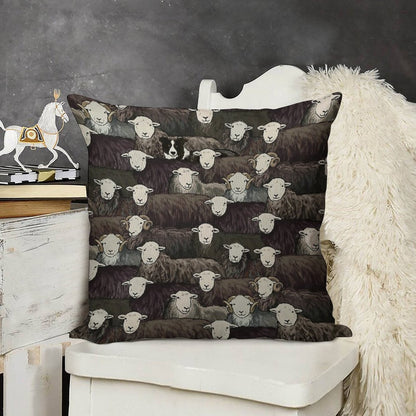 Herdwicks Linen Throw Pillow Cover