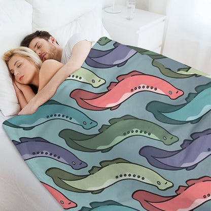 The Swim of The Lamps Throw Blanket