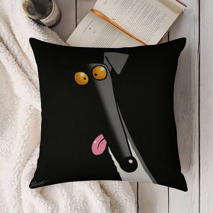Derp in The Dark Linen Throw Pillow Cover