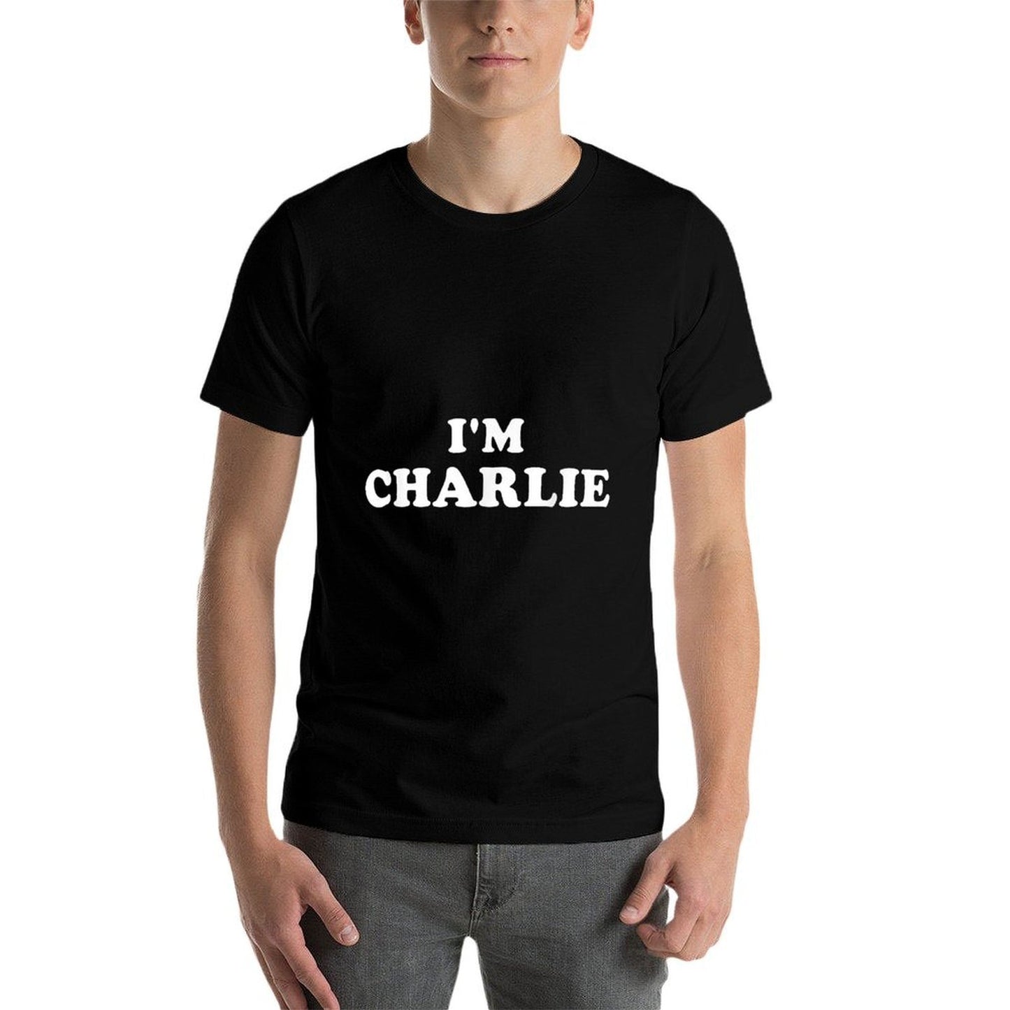 Im Charlie, My Name Is Charlie, I Am Charlie, Personalized  Slim-fit Cut T-Shirt
