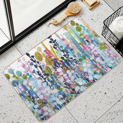 Colorful Side Road  High-Traffic Bath Mat