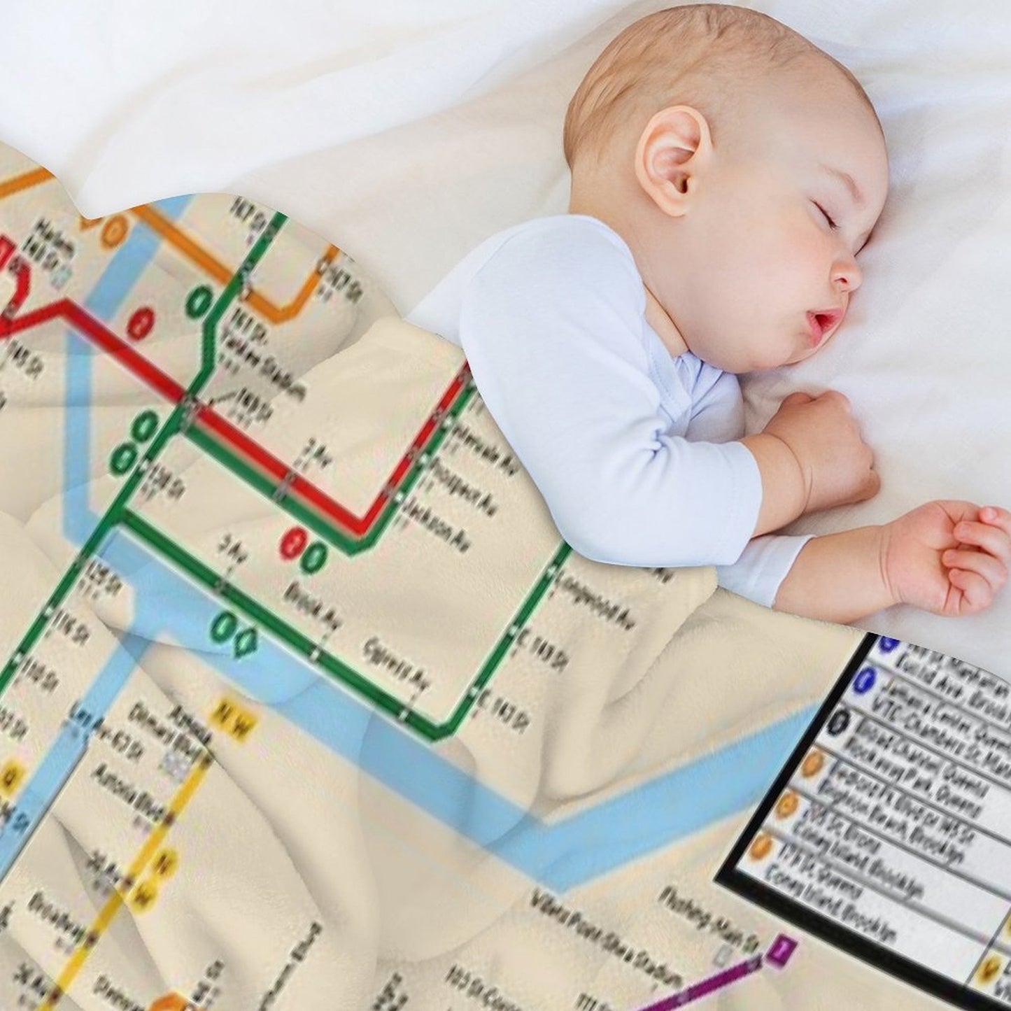 New York City Subway Map Throw Blanket