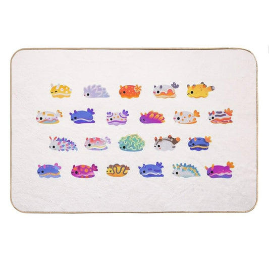 Sea Slug Day - Bright Bath Mat