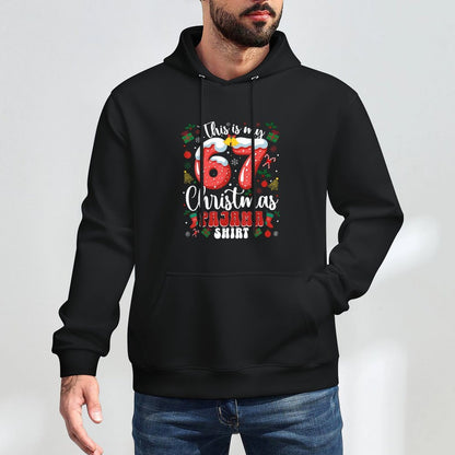Funny 67 Christmas Pajamas Six Seven Meme Brainrot Casual Wear Hoodie