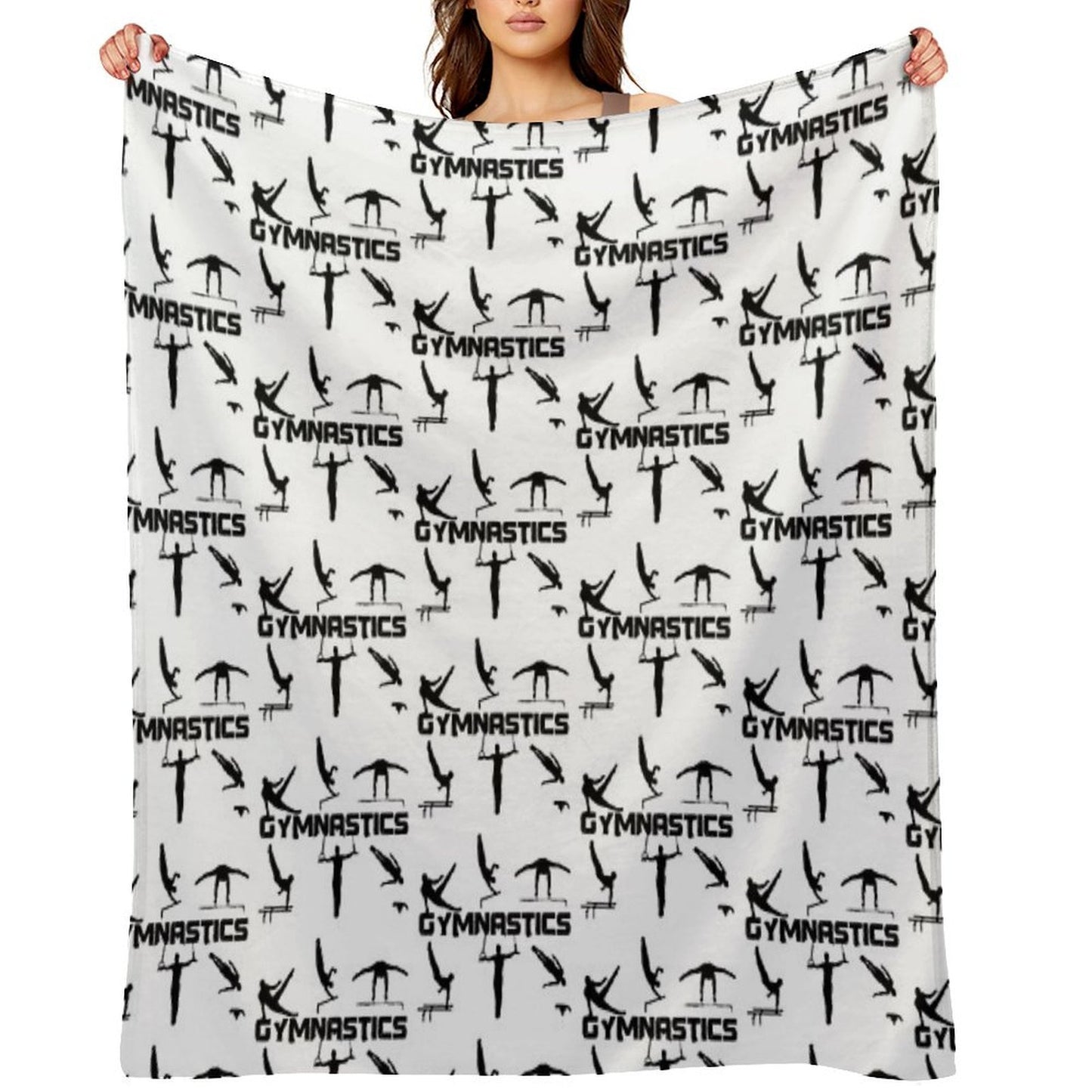 Gymnast, Gymnastics - Men's And Boys Gymnastics Throw Blanket