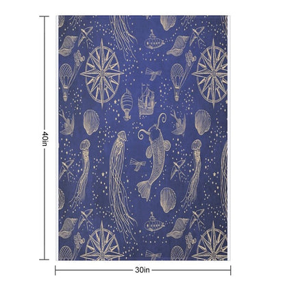 Ocean Meets Sky - Hardcase Throw Blanket