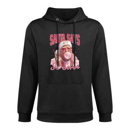 Funny Santa Says Six Seven Christmas 67 Meme Xmas Women Men Customizable Surface Hoodie