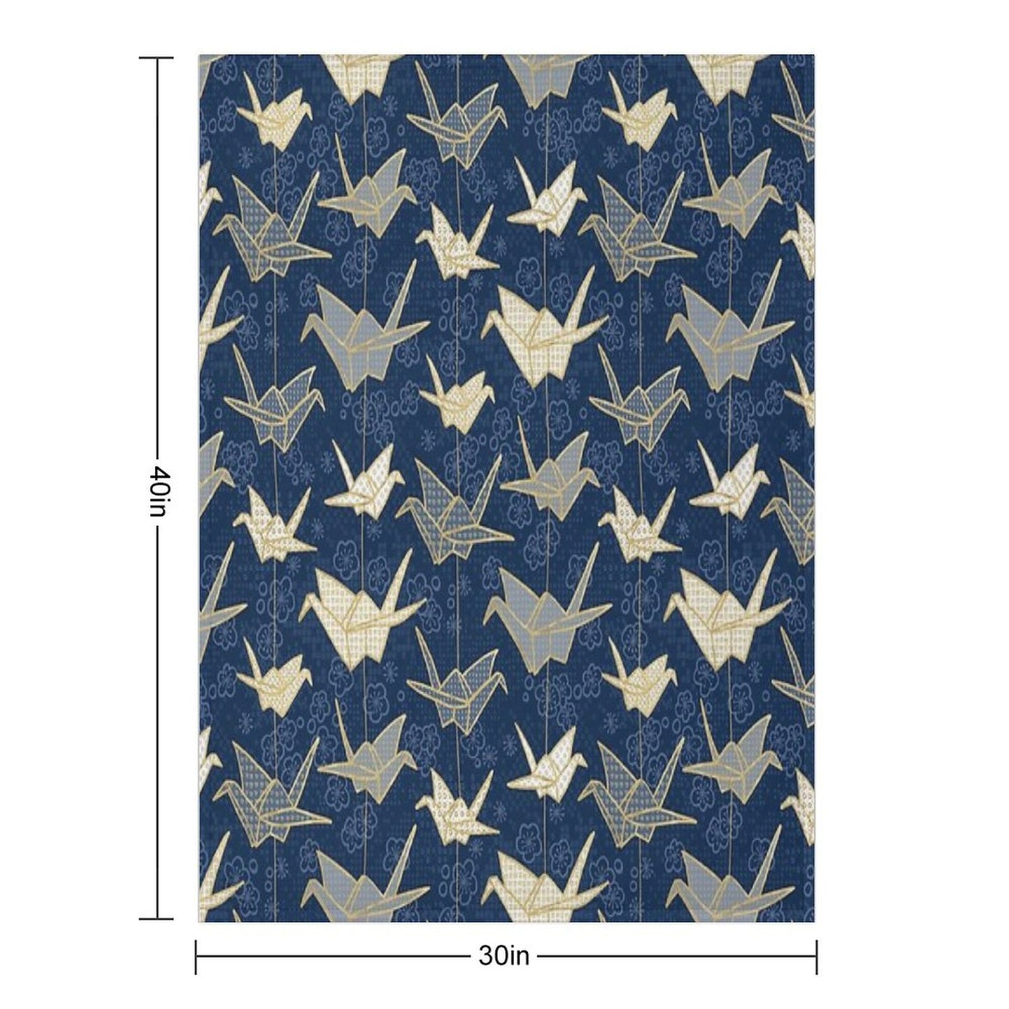 Sadako's Good Luck Cranes Throw Blanket