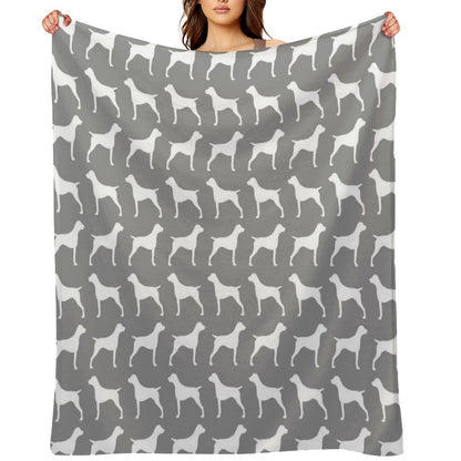German Shorthaired Pointer Silhouette(s) Throw Blanket