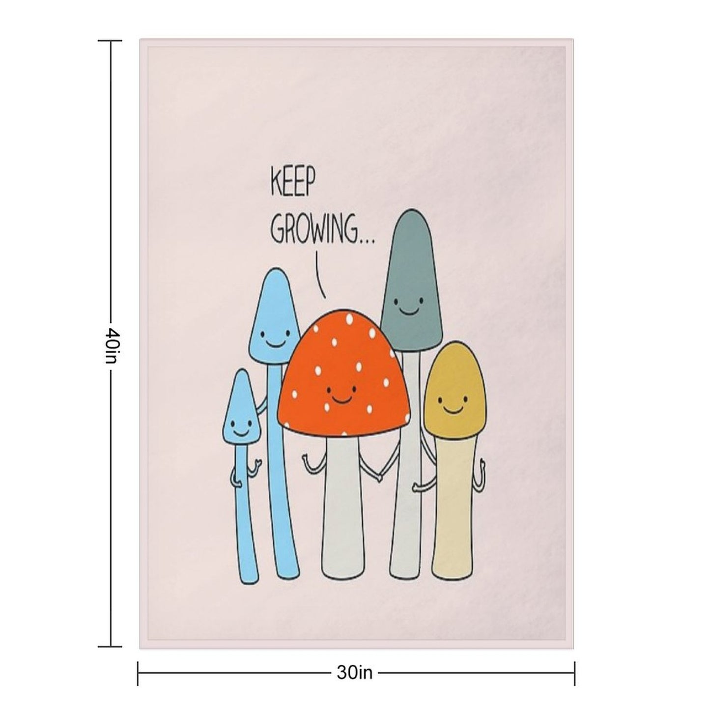 Growing Mushrooms Throw Blanket