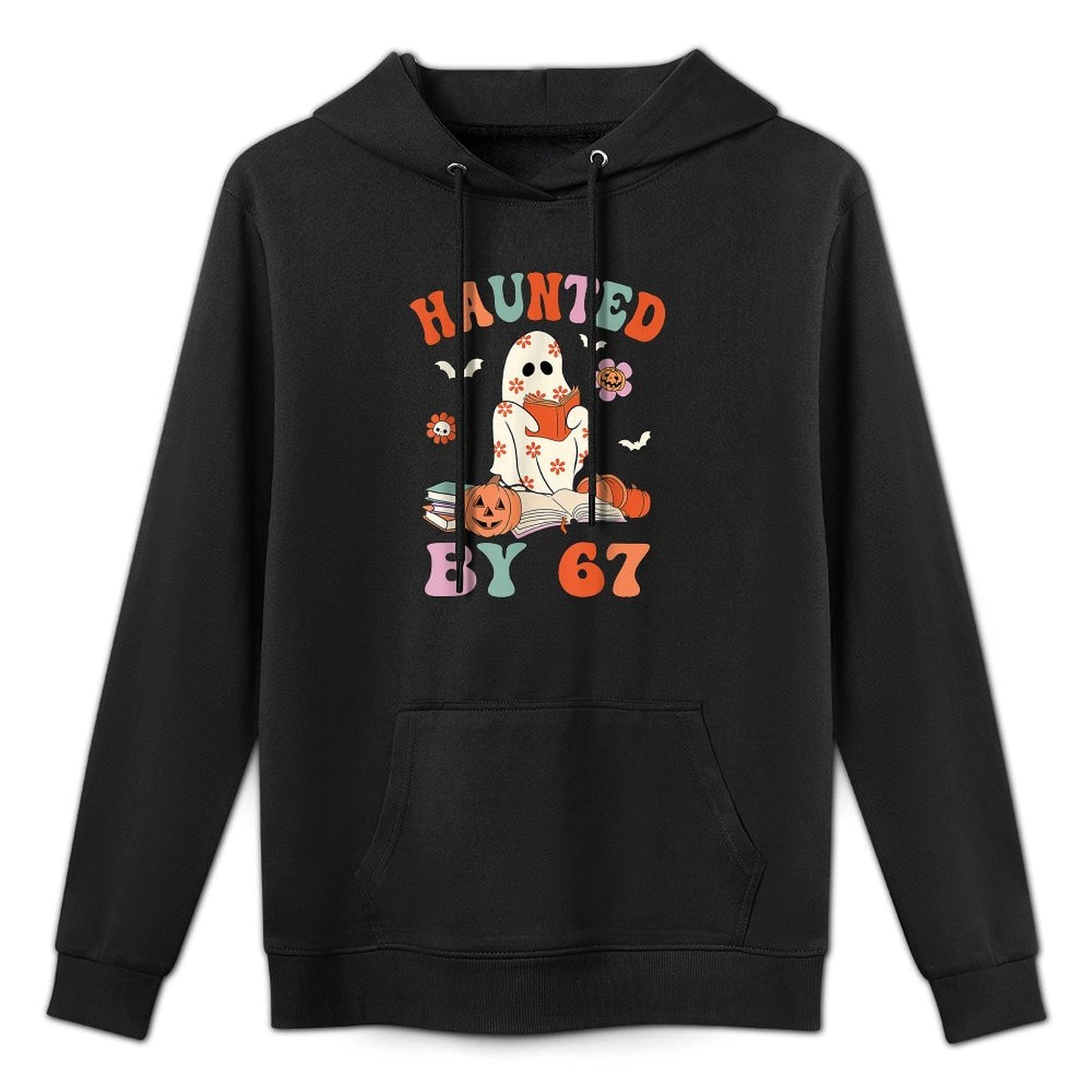 Haunted by 67 Funny Boo Ghost Teacher 6 7 Halloween Costume Casual Wear Hoodie