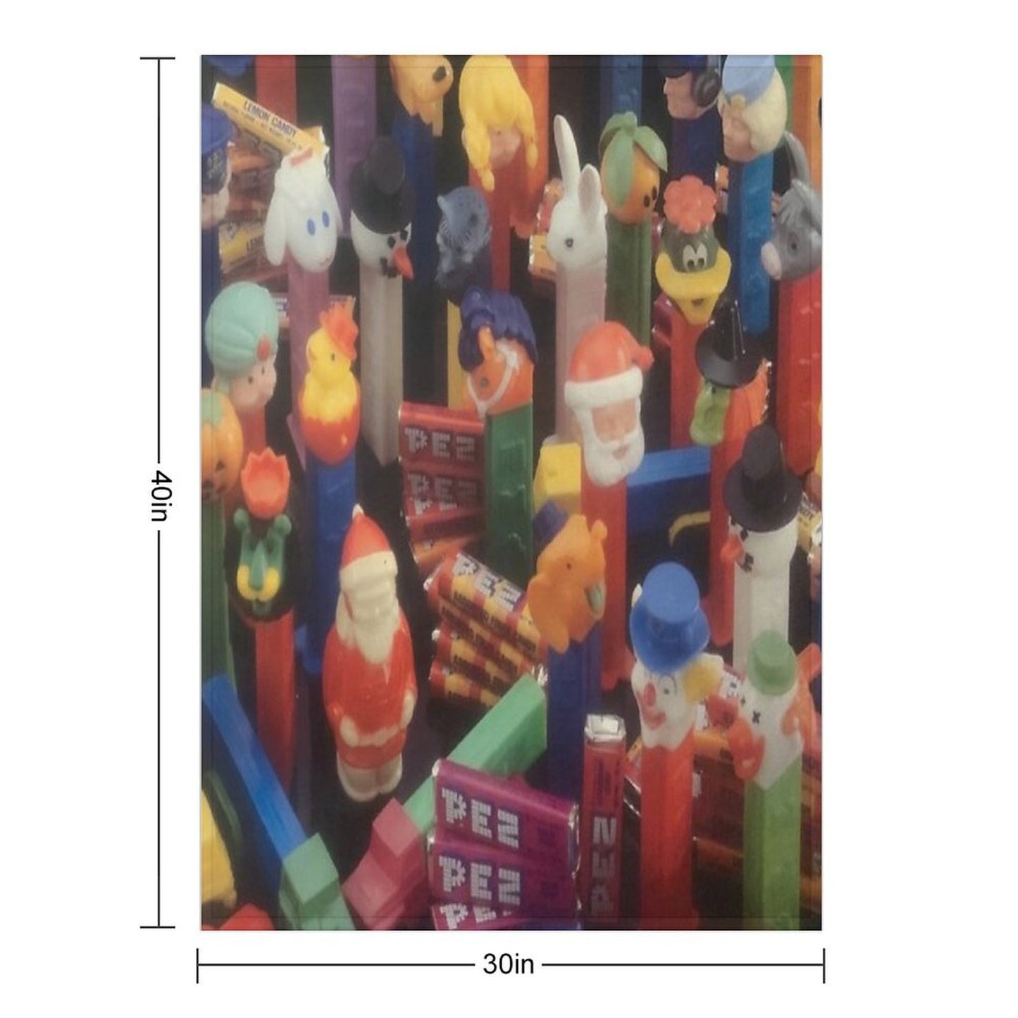 Pez Candy Throw Blanket