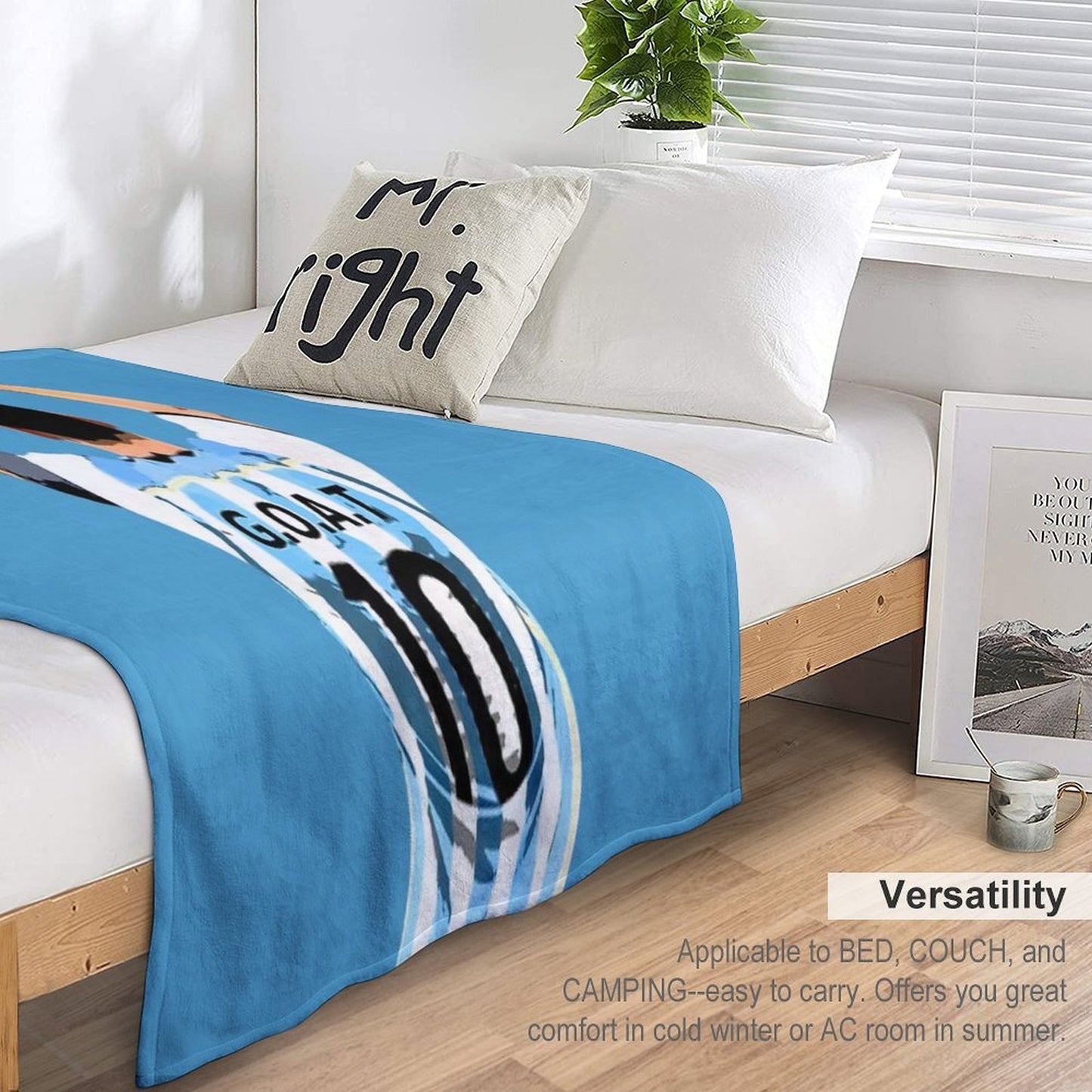 GOAT Football Shirt Throw Blanket