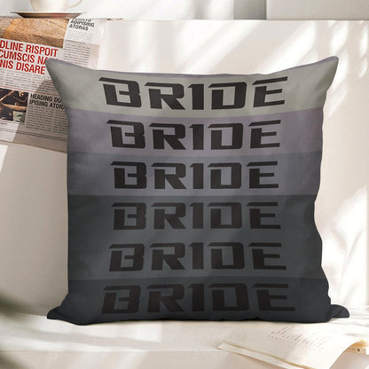 BRIDE JDM MATERIAL Linen Throw Pillow Cover