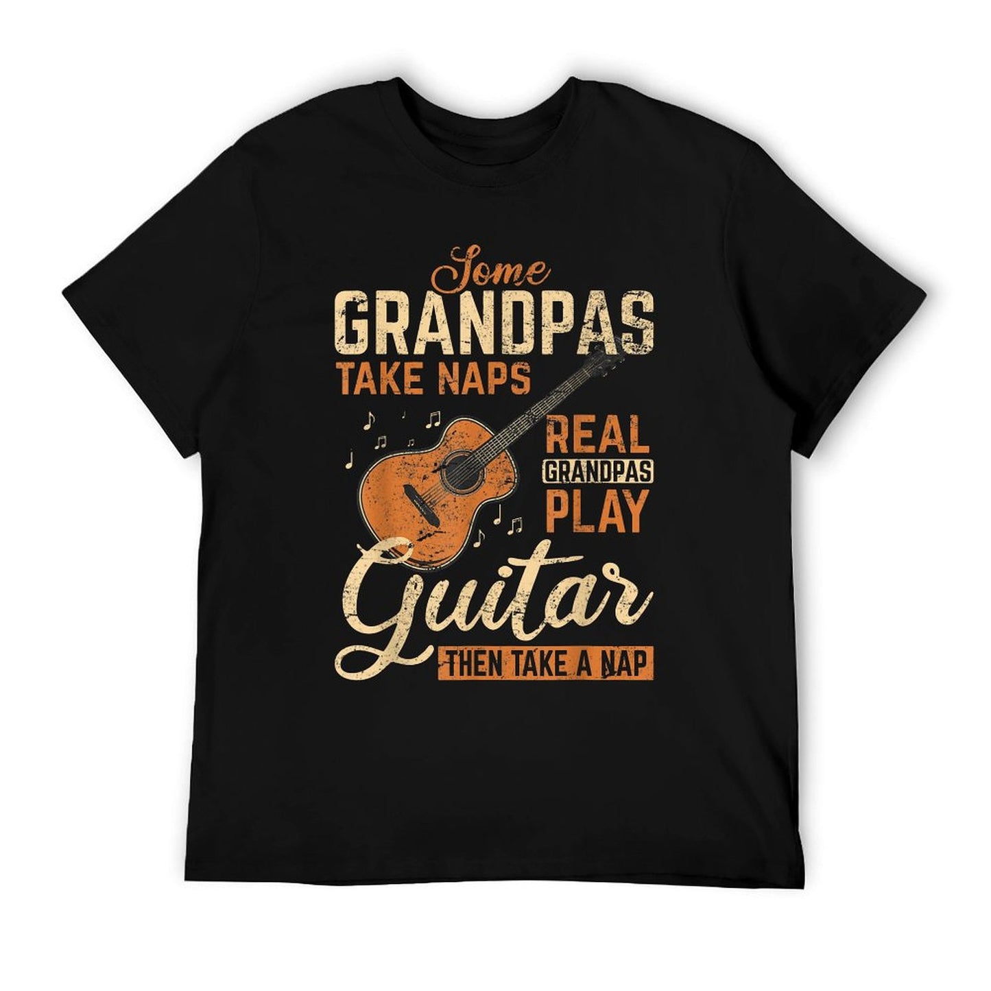 Real Grandpas Play Guitar Then Take Nap Funny Guitarist T-Shirt