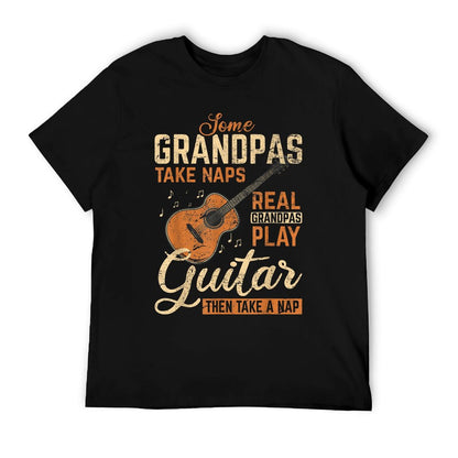 Real Grandpas Play Guitar Then Take Nap Funny Guitarist T-Shirt