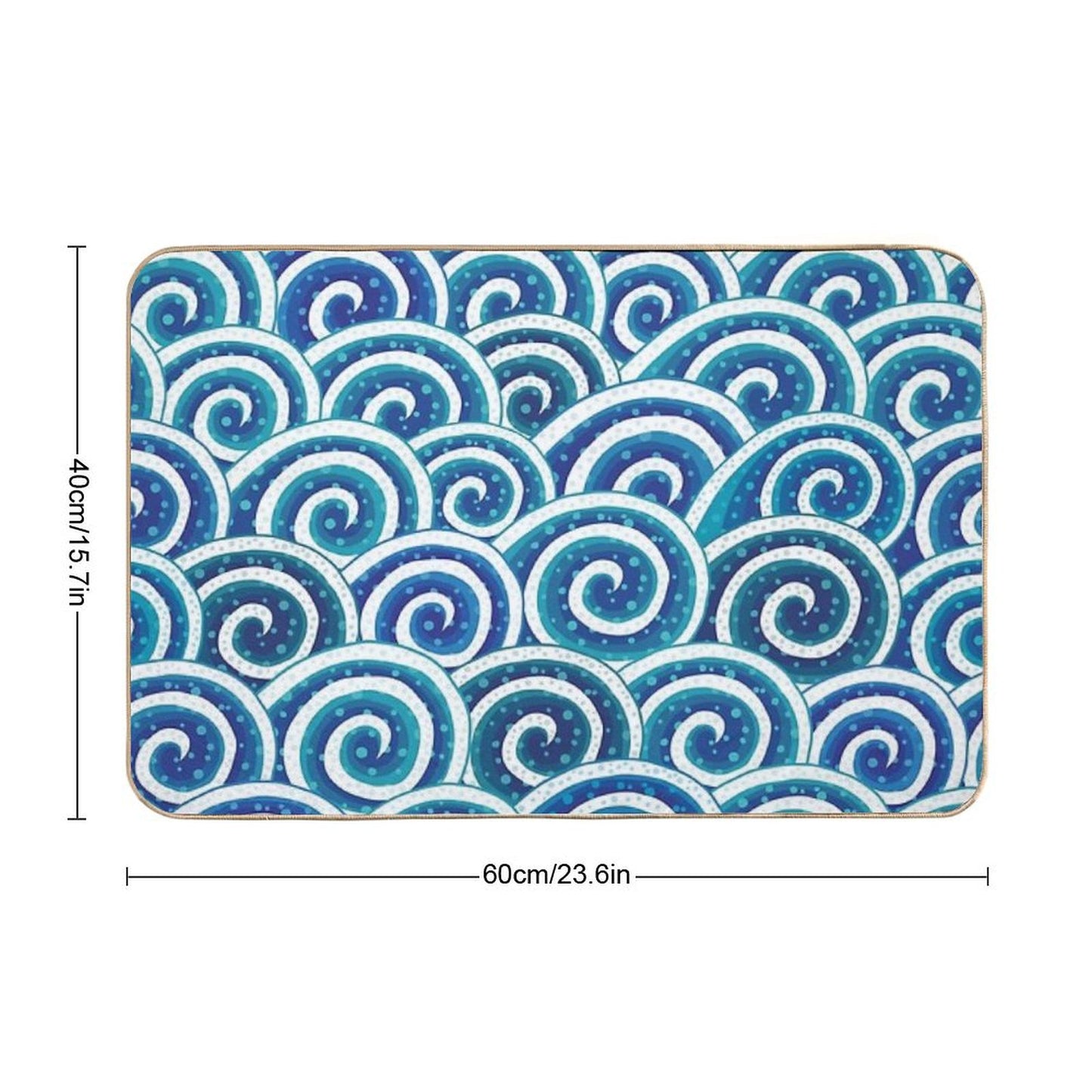 Waves And Waves Bath Mat