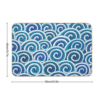 Waves And Waves Bath Mat