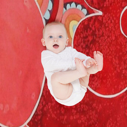 Abstract Flowers Throw Blanket