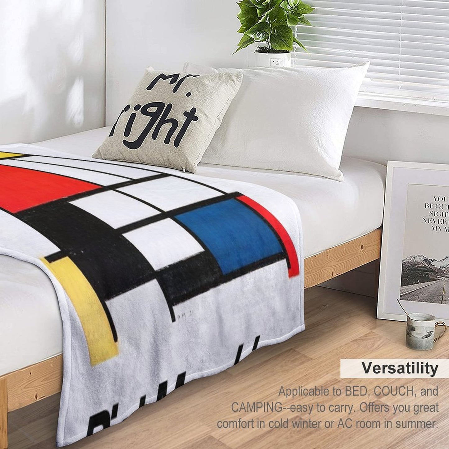 Piet Mondrian Throw Blanket