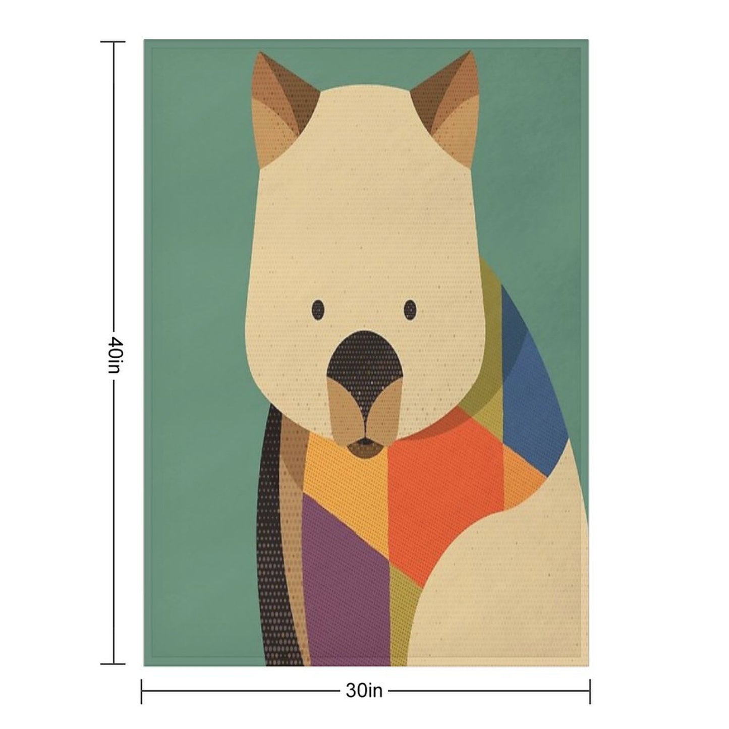 Hello Wombat Throw Blanket