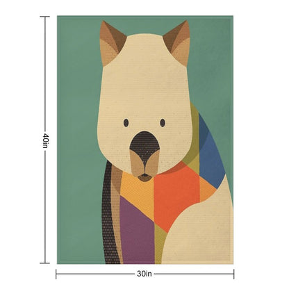 Hello Wombat Throw Blanket