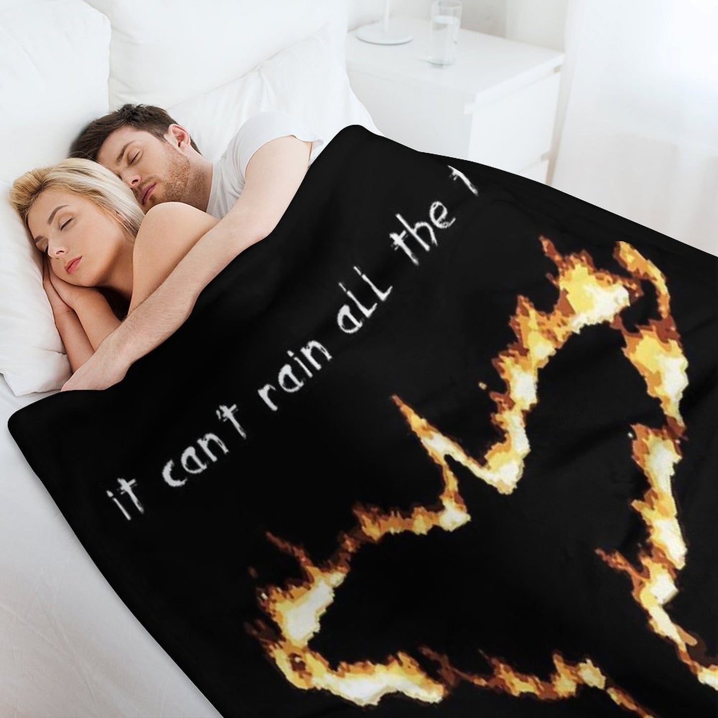 Fire Crow Throw Blanket