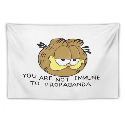 Garfield You Are Not Immune to Propaganda HD Tapestry