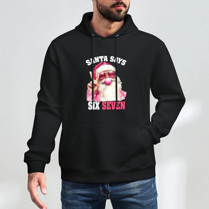 Funny Santa Says Six Seven Christmas 67 Meme Xmas Boys Girls Moisture-Wicking Hoodie