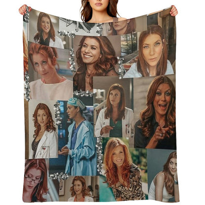 Addison Montgomery Collage ) Throw Blanket