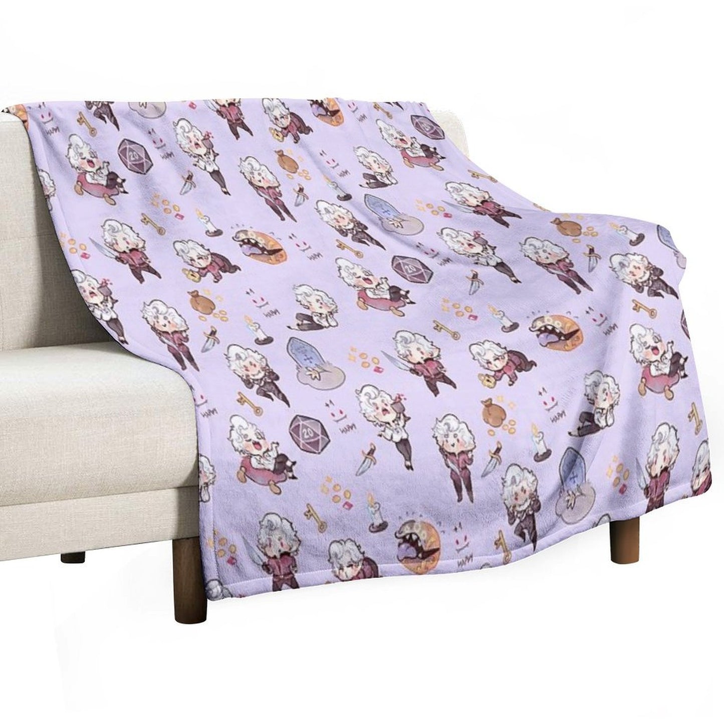 Vampire Blueberry Throw Blanket