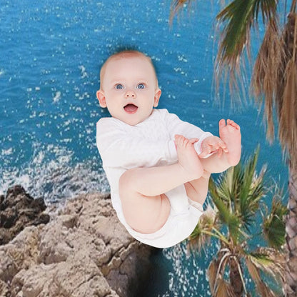 French Riviera Palms Throw Blanket