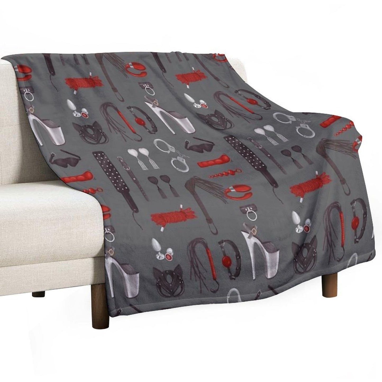 BDSM Erotic Fetish Toys Throw Blanket