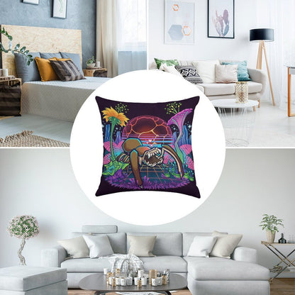 Believe In Steeve Linen Throw Pillow Cover