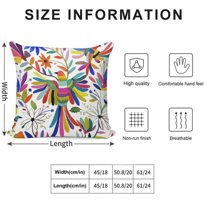 Otomi Bird Soft Skin-Friendly Throw Pillow