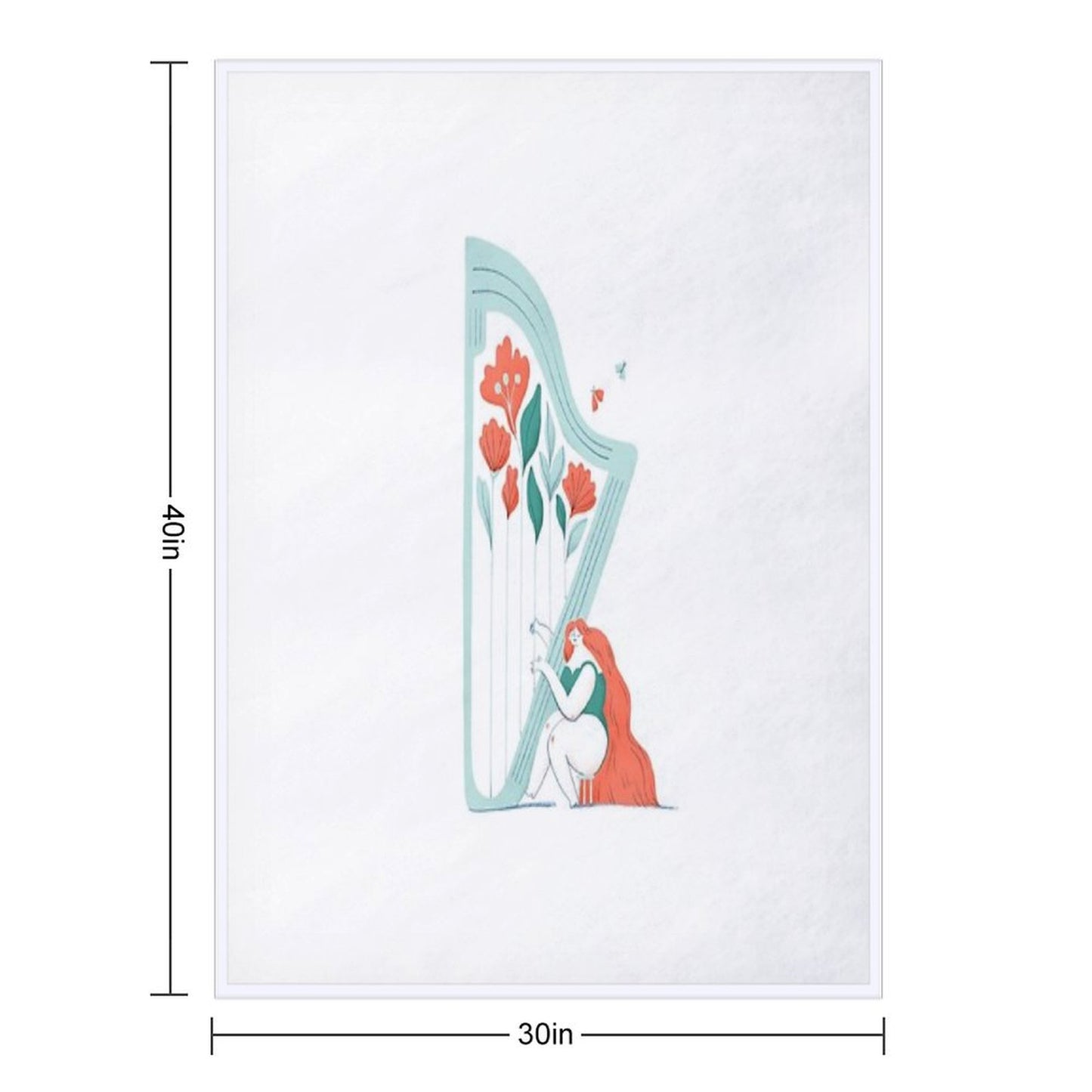 Floral Melody Throw Blanket