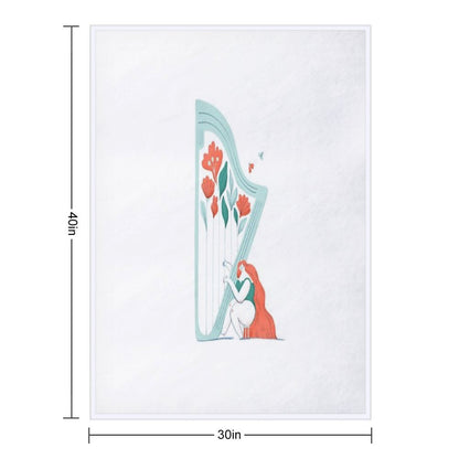 Floral Melody Throw Blanket