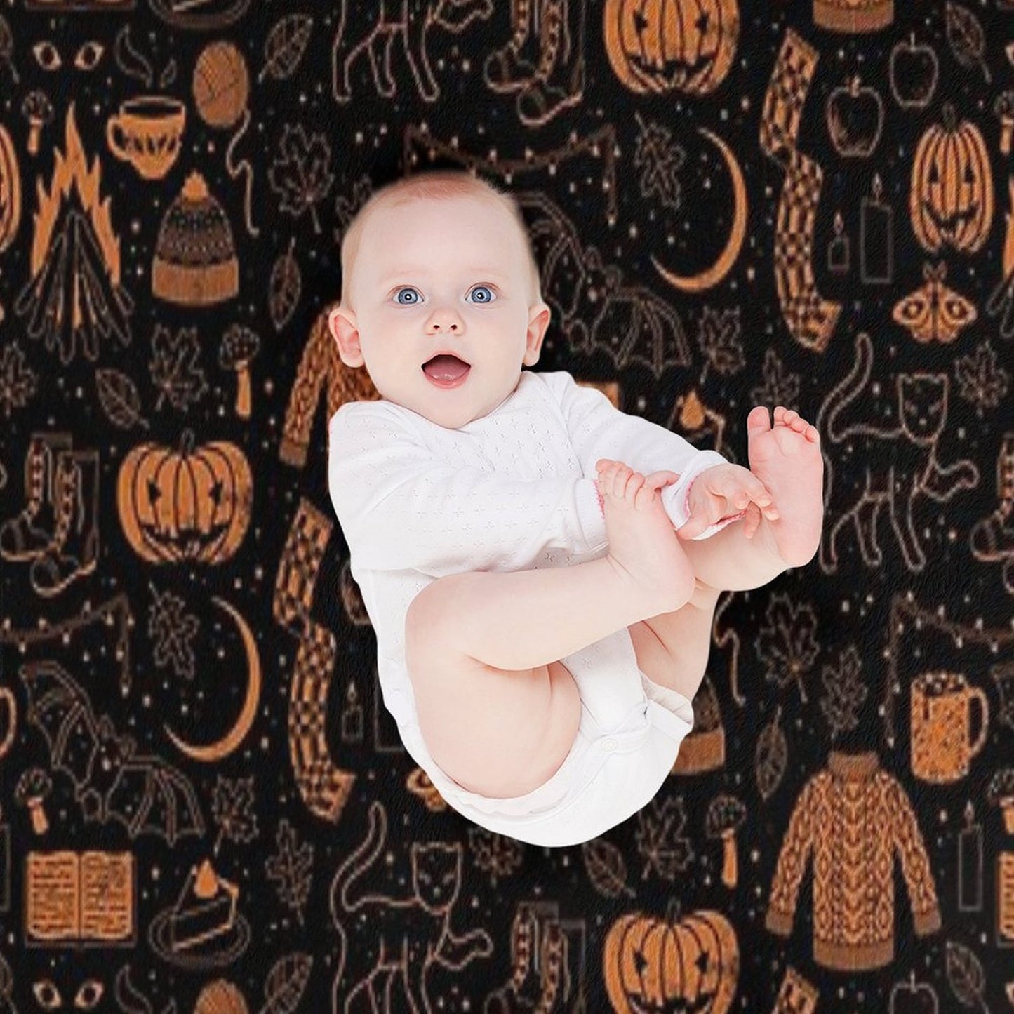 Autumn Nights Halloween Throw Blanket