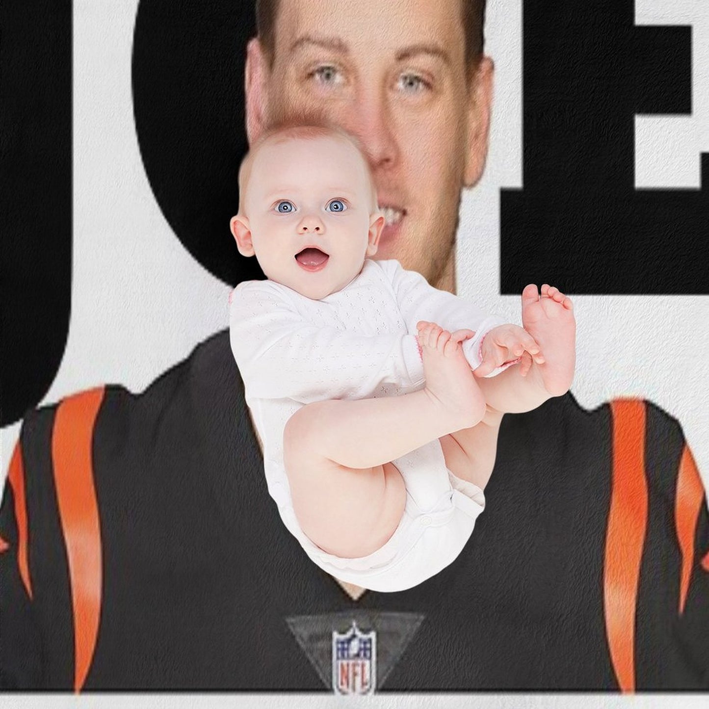 Joe Burrow Bengals Football Throw Blanket