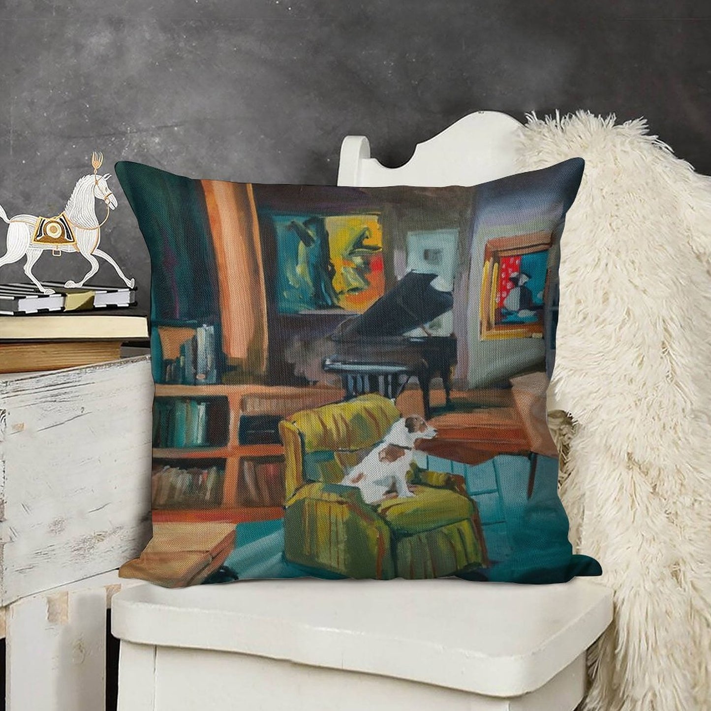 Frasier's Apartment Linen Throw Pillow Cover