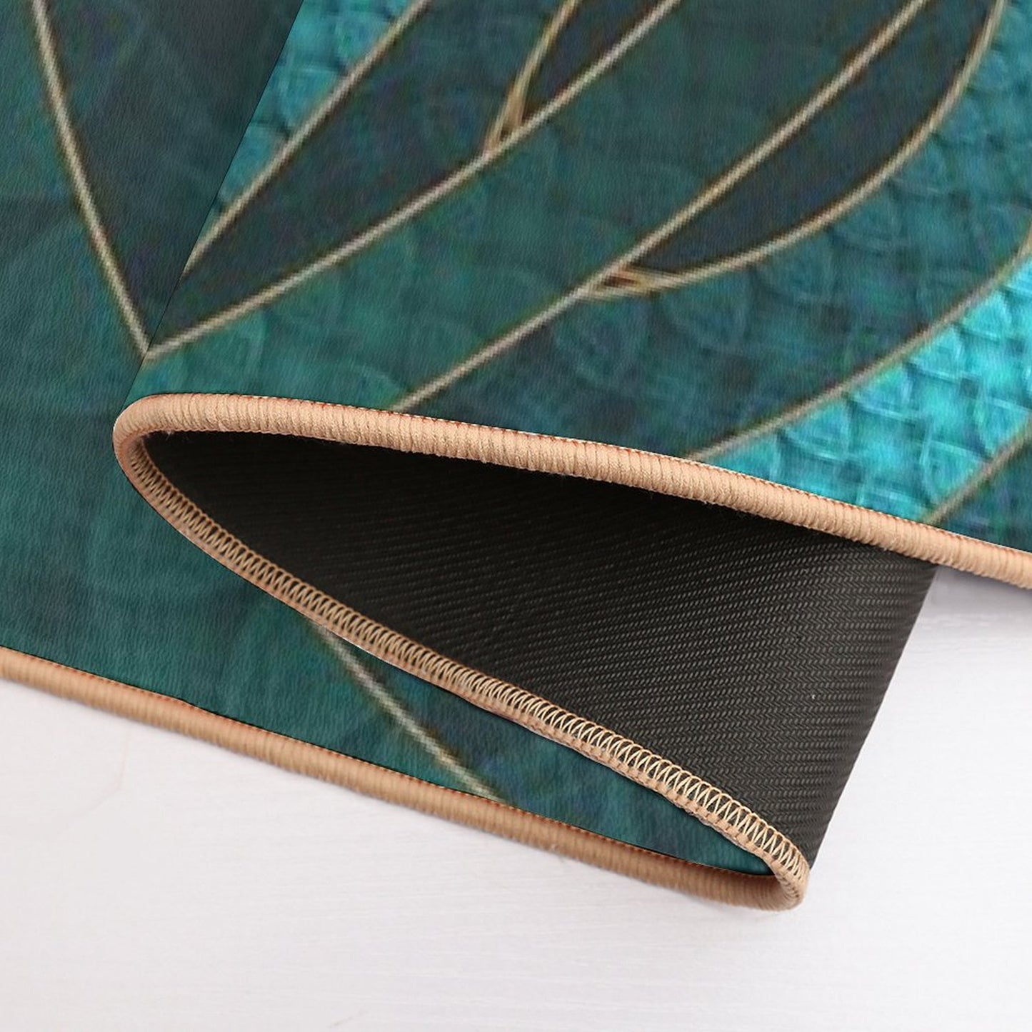 Beautiful Corded Leather Turquoise Fractal Bangles Bath Mat
