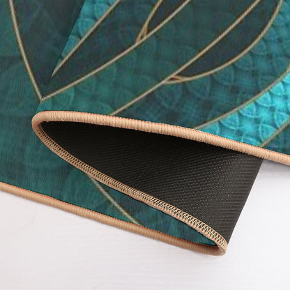 Beautiful Corded Leather Turquoise Fractal Bangles Bath Mat
