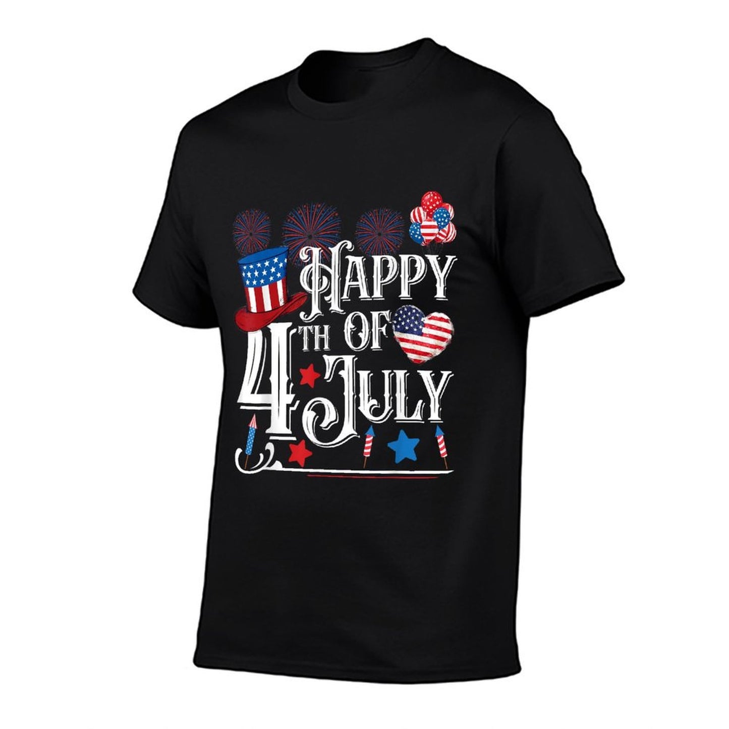 Happy 4th Of July Funny Fourth of July Independence Day Men  Cotton T-Shirt