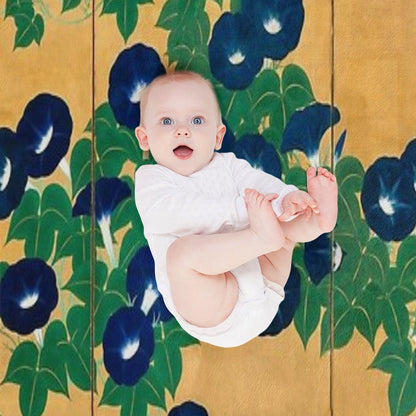 Morning Glories by Suzuki Kiitsu Throw Blanket