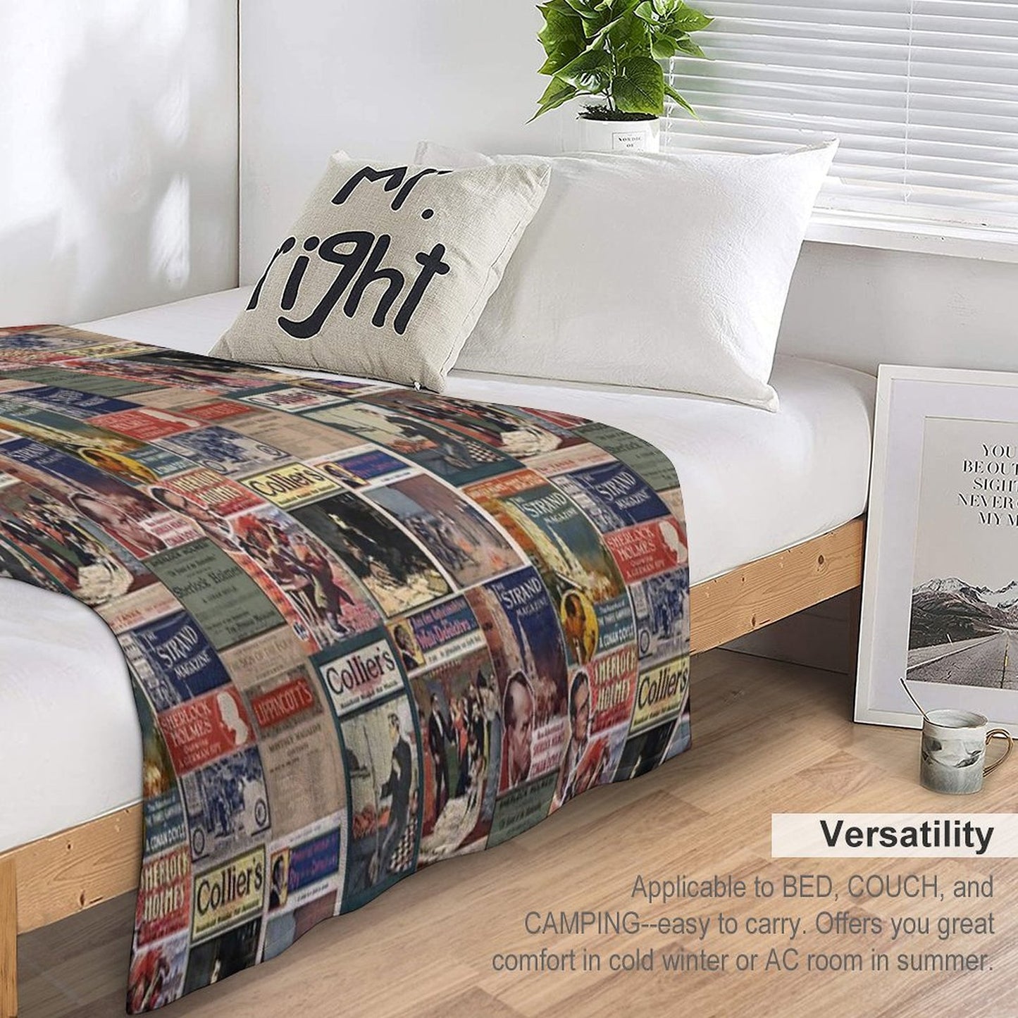 Sherlock Holmes - Vintage Magazines Throw Blanket