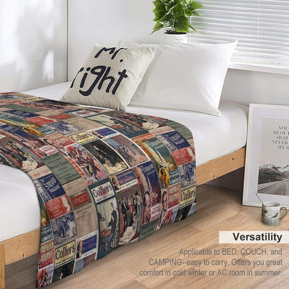 Sherlock Holmes - Vintage Magazines Throw Blanket